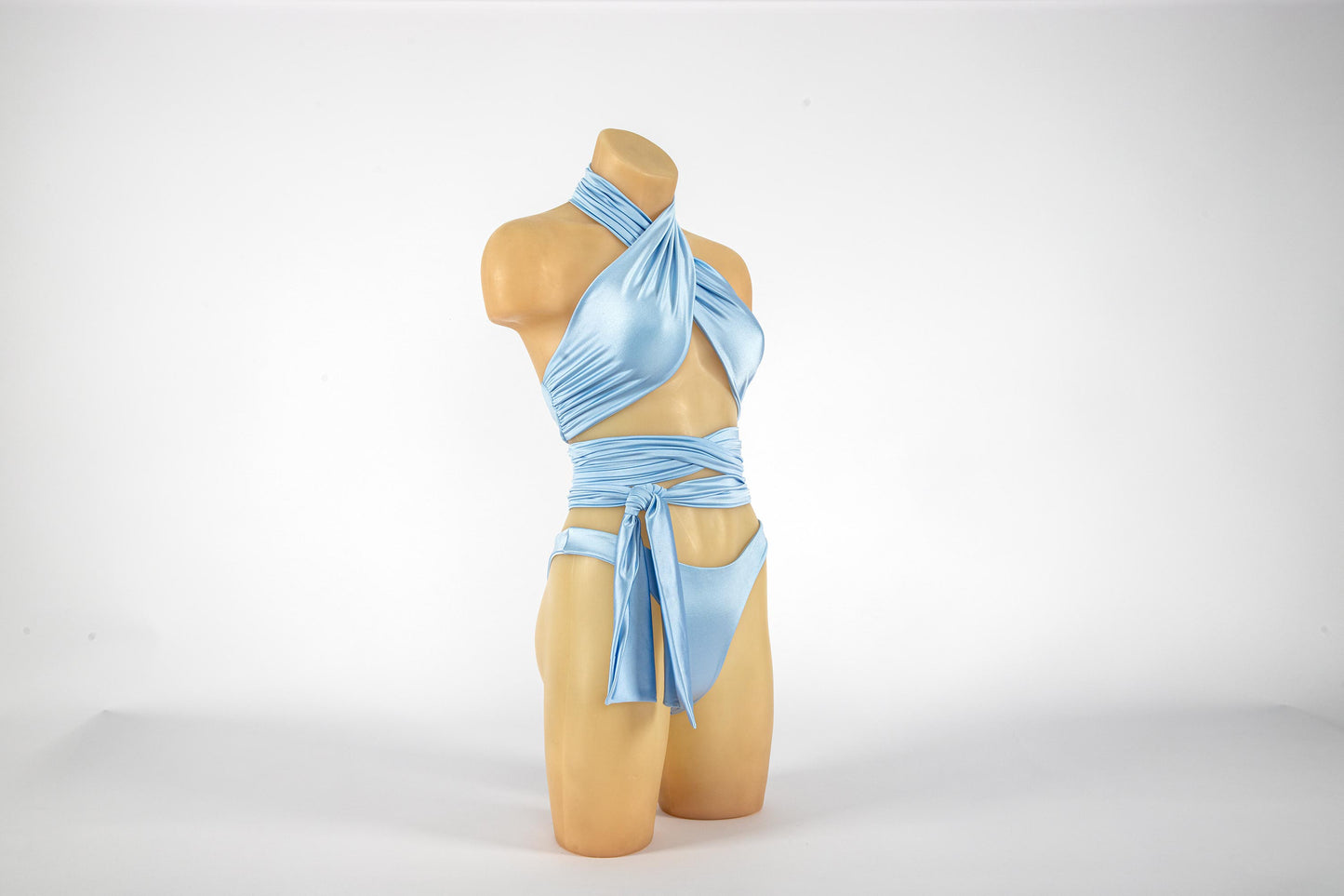 Light Blue Snake Bikini Set