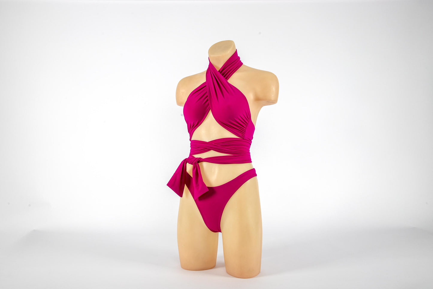 Dark Pink Snake Bikini Set