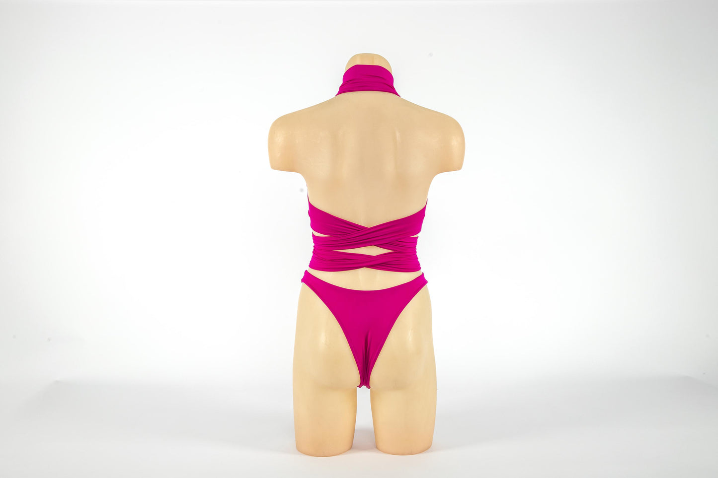 Dark Pink Snake Bikini Set