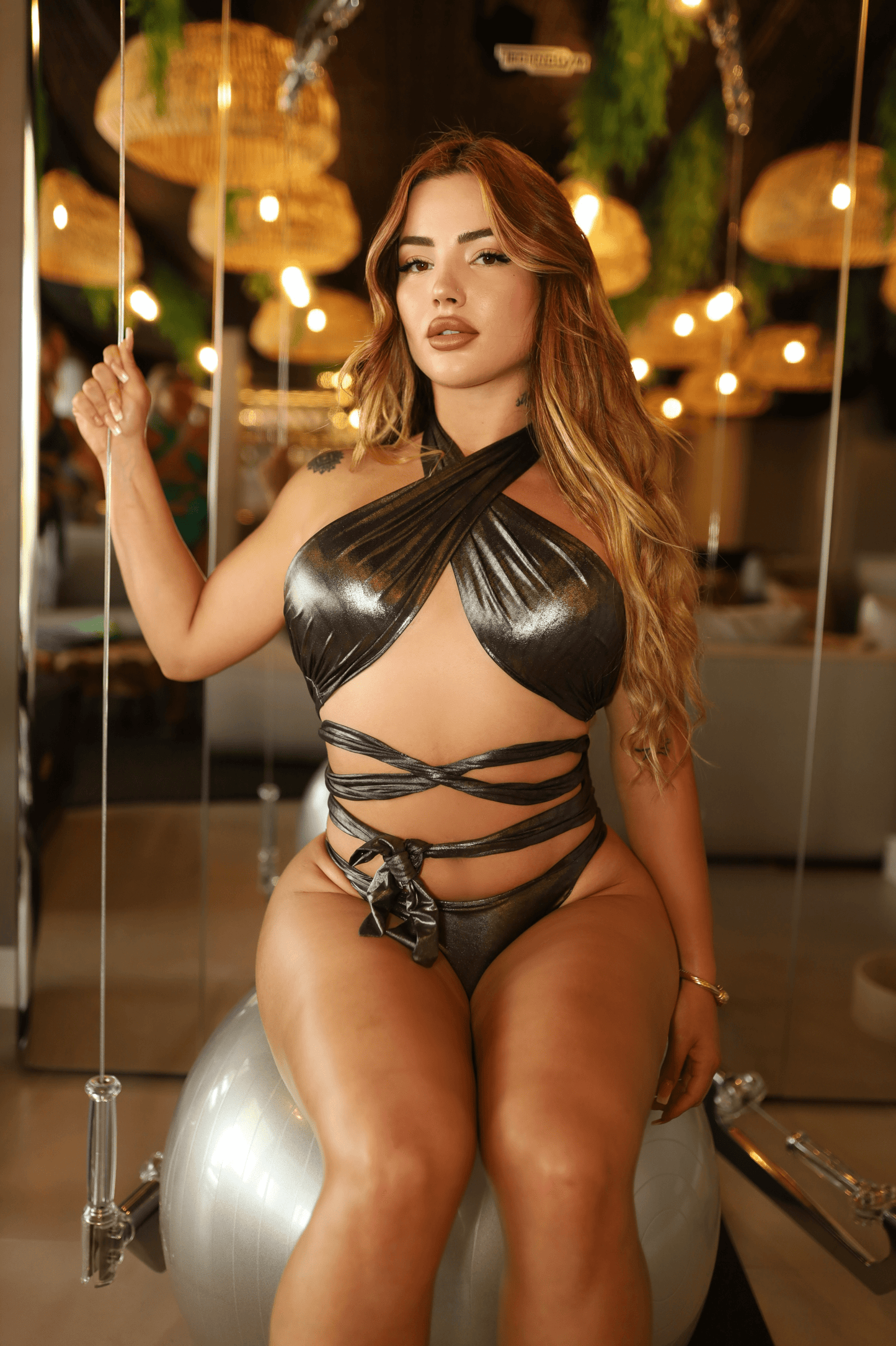 Silver Snake Bikini Set